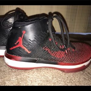 Boys Red and Black Nike shoes size 4.5 Y